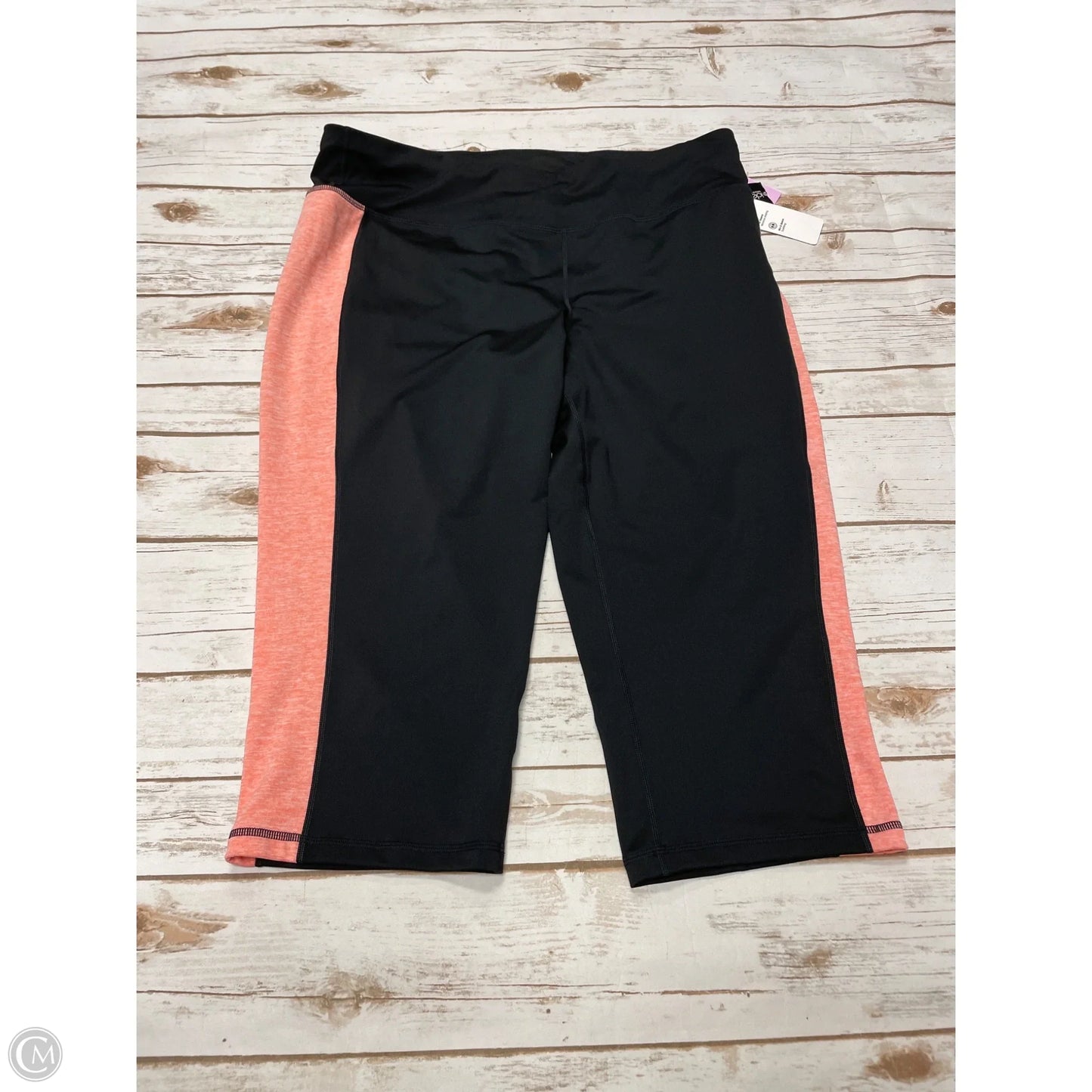 Athletic Leggings Capris By Ideology In Black & Pink, Size: Xxl