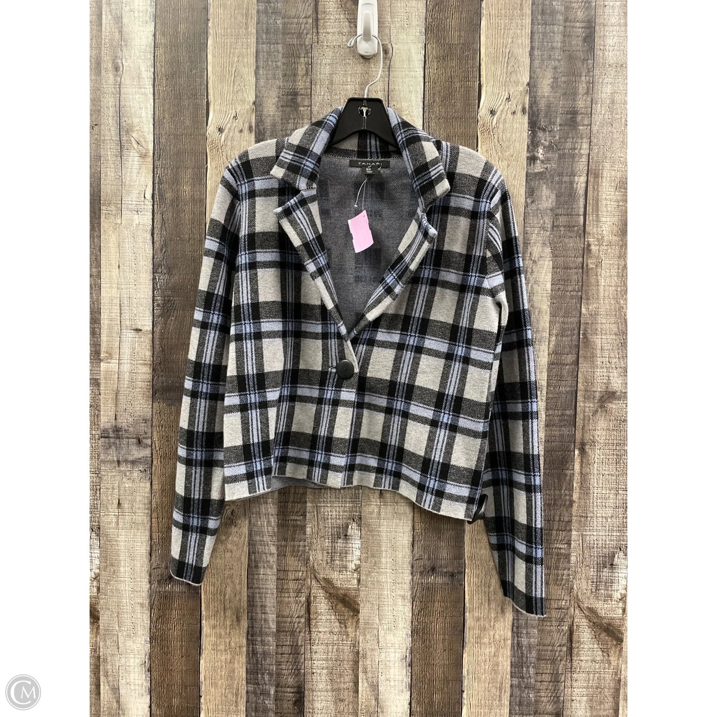 Blazer By Tahari In Plaid Pattern, Size: M