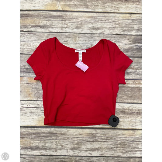 Top Short Sleeve Basic By Ambiance Apparel In Red, Size: M