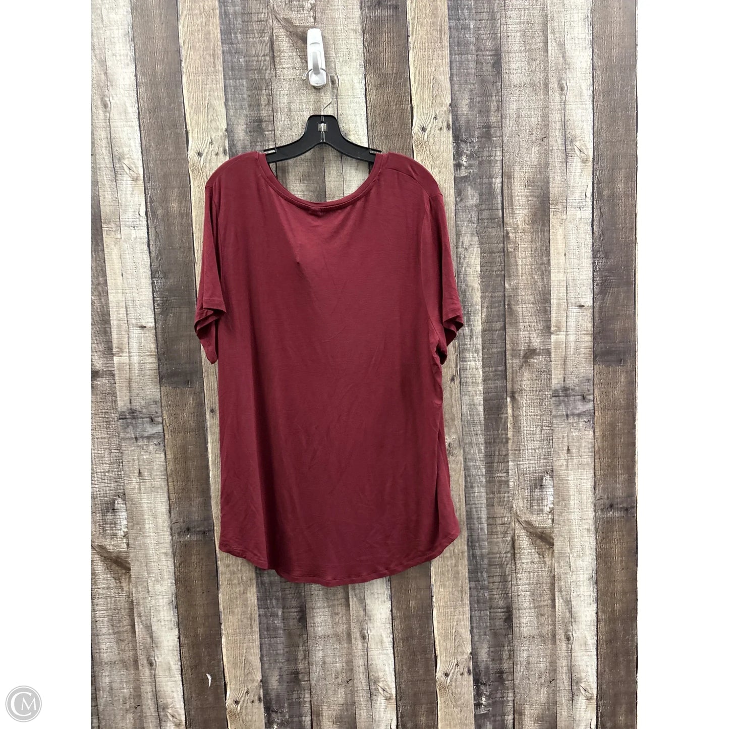 Top Short Sleeve Basic By Old Navy In Maroon, Size: Xl