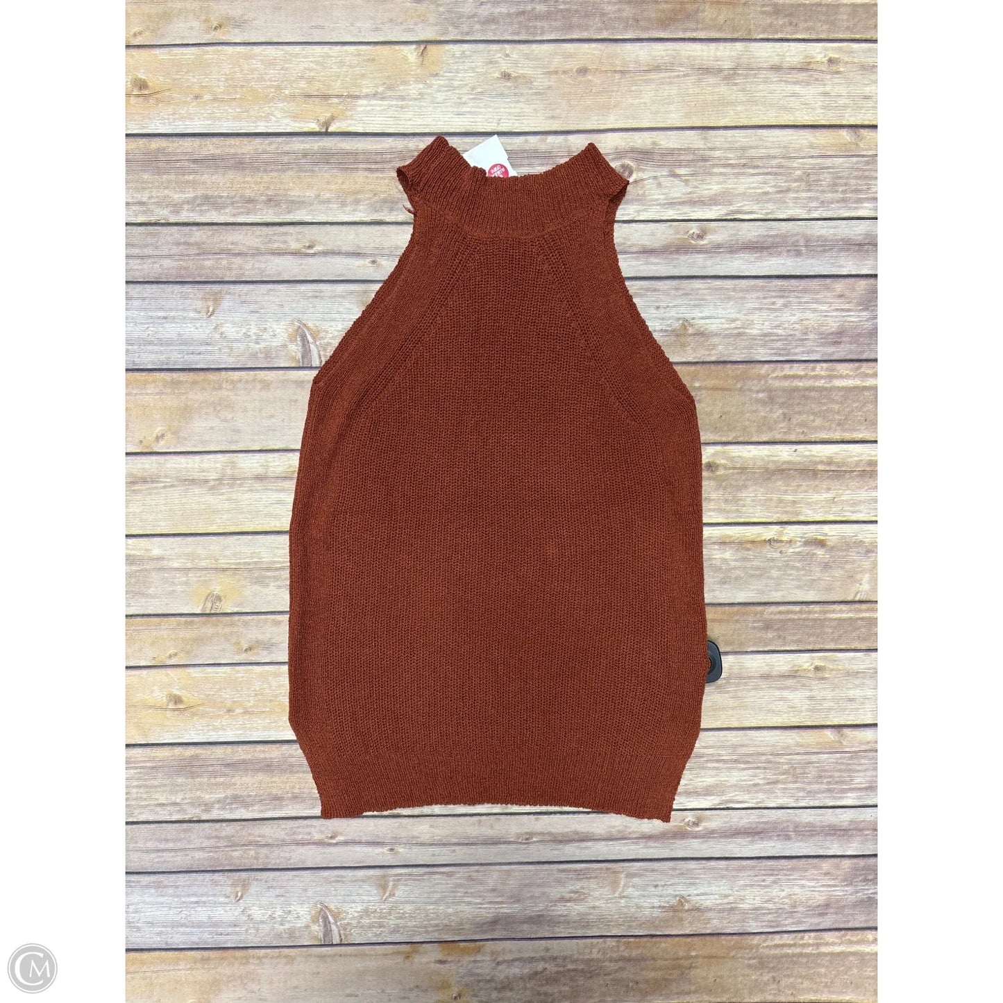 Sweater Short Sleeve By Cmf In Orange, Size: M