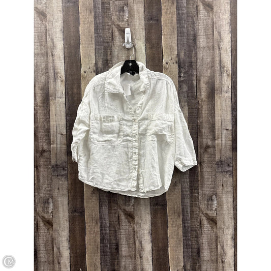 Top 3/4 Sleeve By Kut In White, Size: L