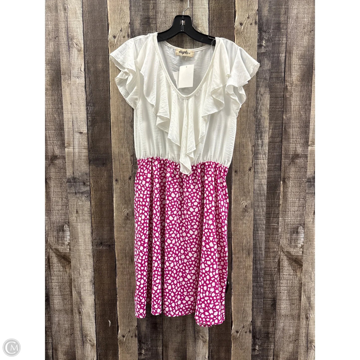 Dress Casual Short By Haptics In Pink & White, Size: S