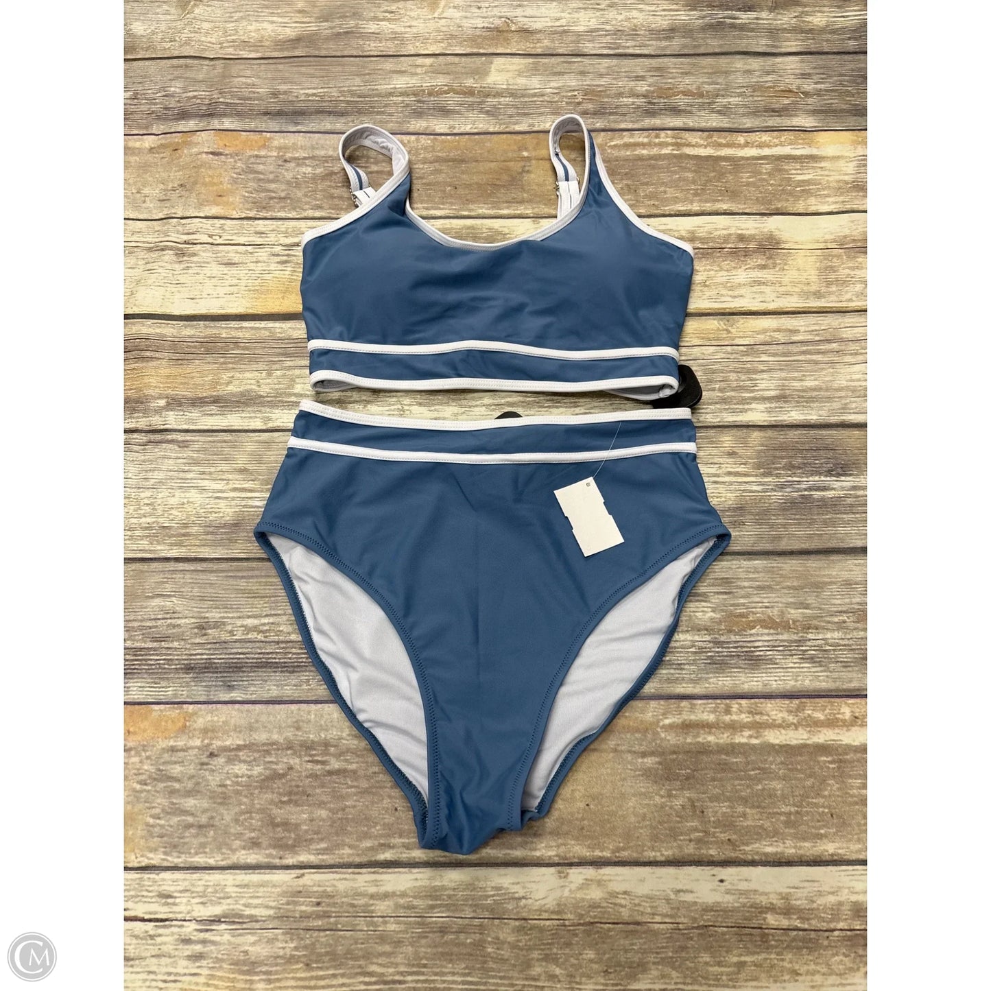 Swimsuit 2pc By Cme In Blue, Size: M