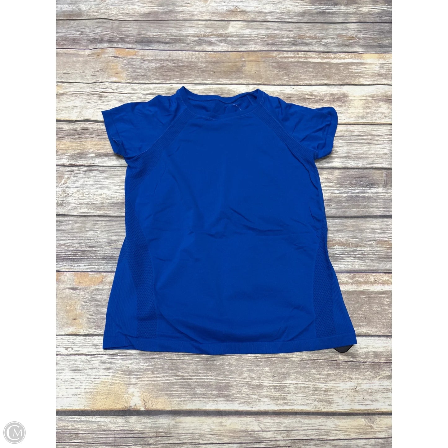 Athletic Top Short Sleeve By Cmf In Blue, Size: M