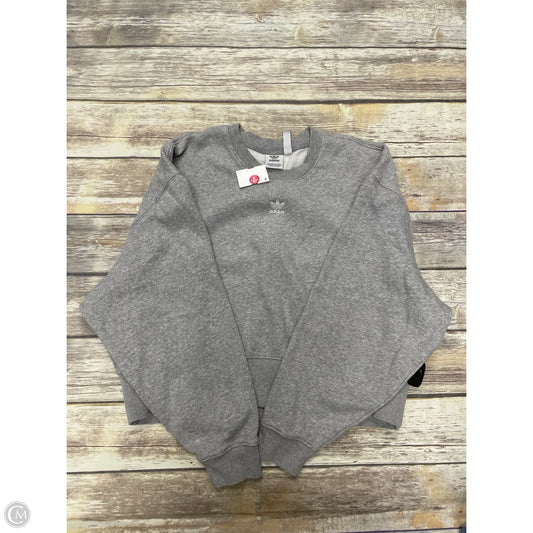 Sweatshirt Crewneck By Adidas In Grey, Size: M