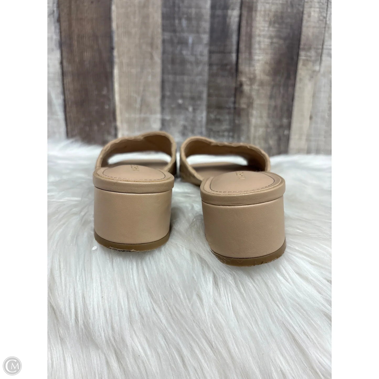 Sandals Heels Block By Marc Fisher In Tan, Size: 6