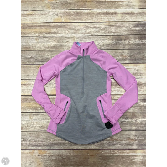 Athletic Top Long Sleeve Collar By Under Armour In Multi-colored, Size: S