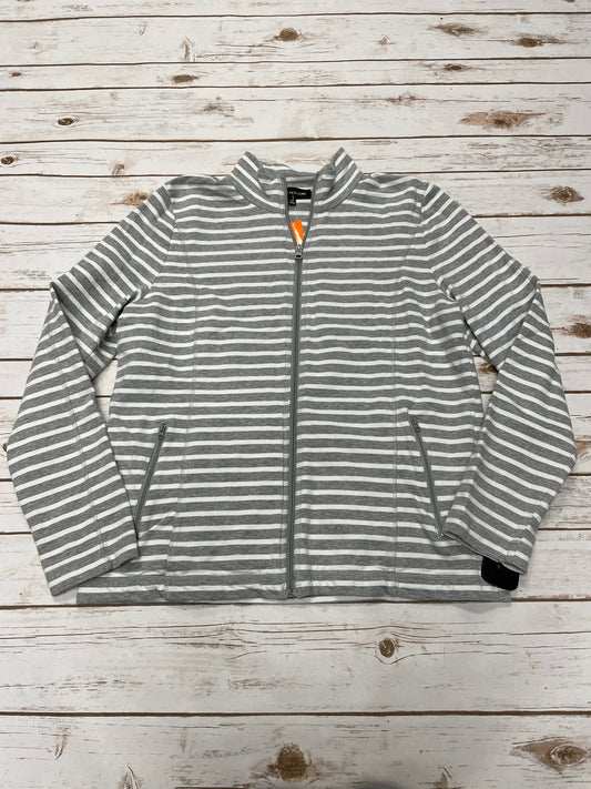 Sweatshirt Collar By Jones New York In Grey, Size: Xl