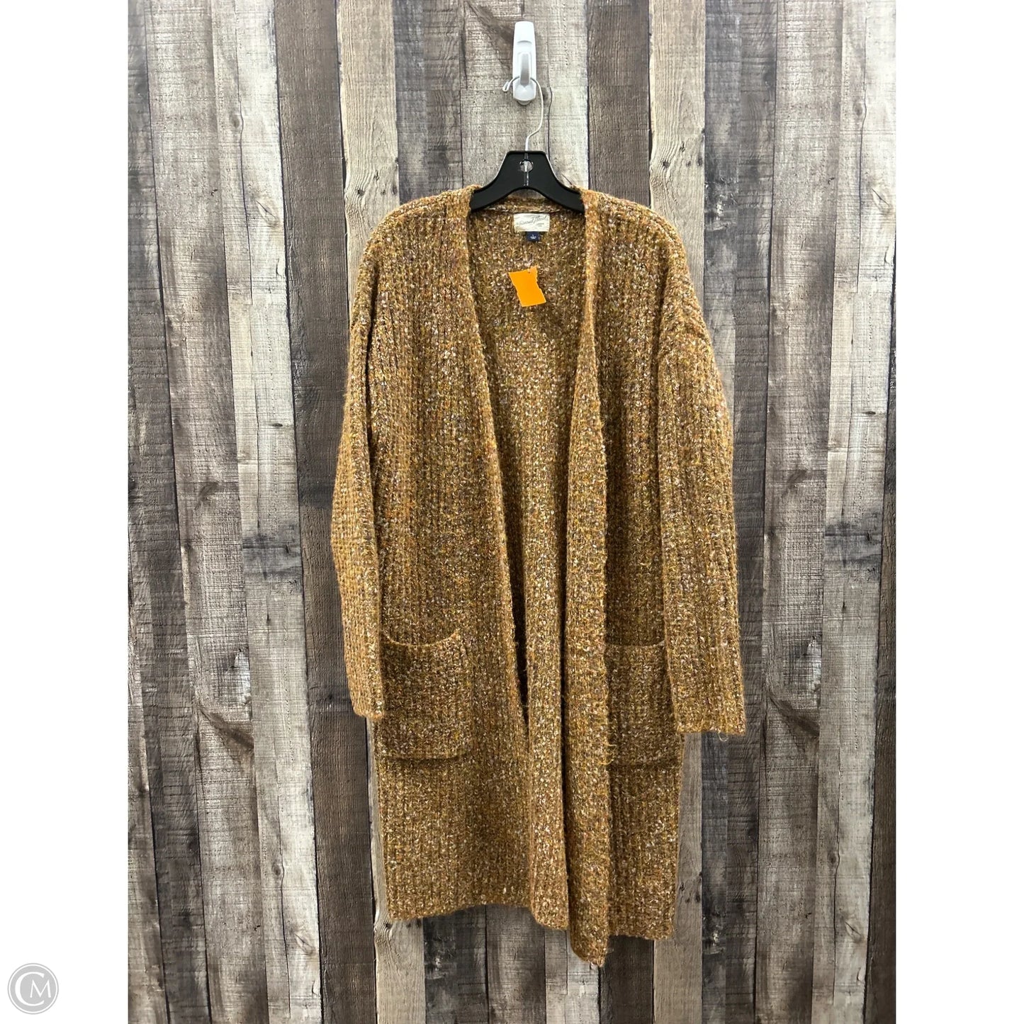 Sweater Cardigan By Universal Thread In Gold, Size: L
