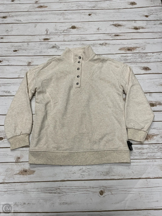 Sweatshirt Collar By Time And Tru In Cream, Size: M