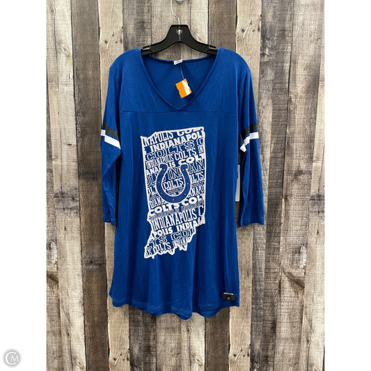 Top Long Sleeve By Nfl In Blue, Size: L