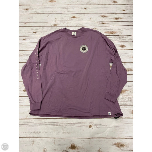 Top Long Sleeve By Simply Southern In Purple, Size: Xxl