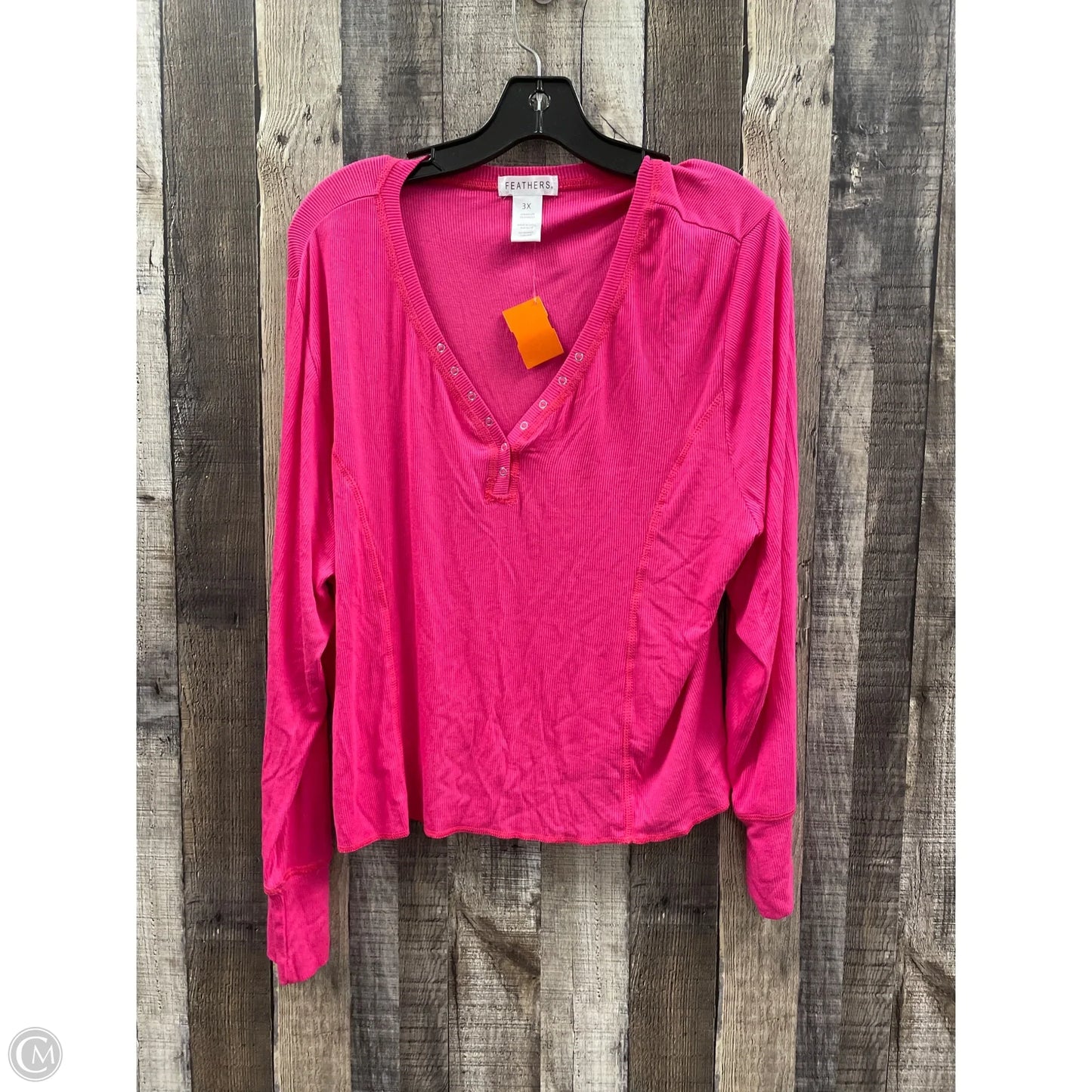 Top Long Sleeve By Cme In Pink, Size: 3x