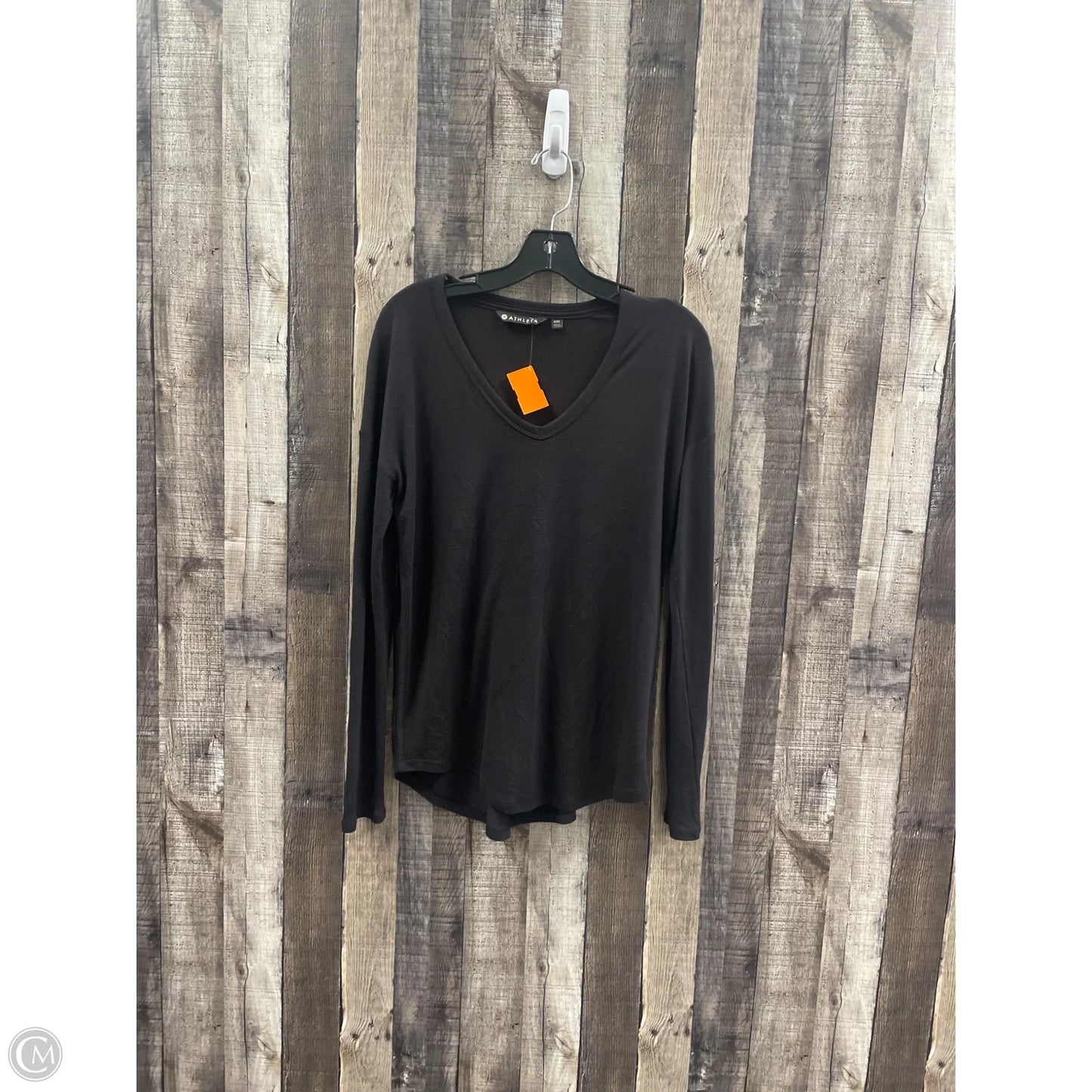 Athletic Top Long Sleeve Crewneck By Athleta In Black, Size: Xxs