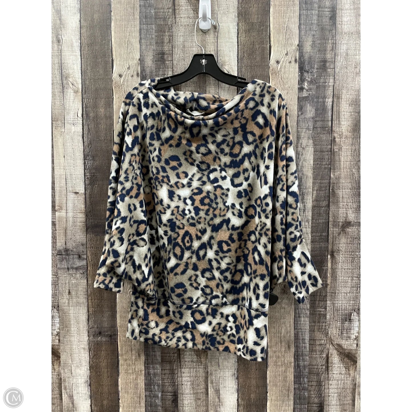 Top Long Sleeve By Easel In Animal Print, Size: S