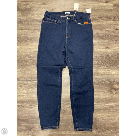Jeans Straight By Good American In Blue Denim, Size: 16