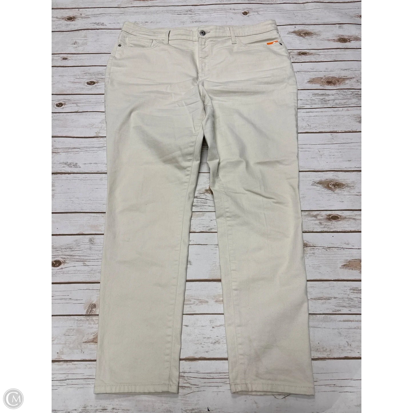 Jeans Skinny By St Johns Bay In Tan Denim, Size: 18