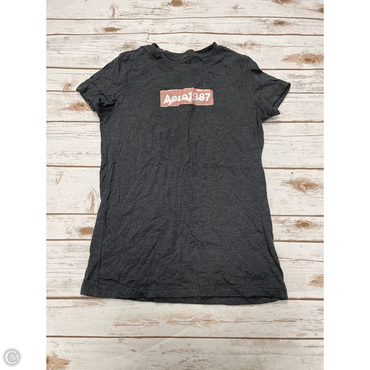 Top Short Sleeve Basic By Aeropostale In Grey, Size: M