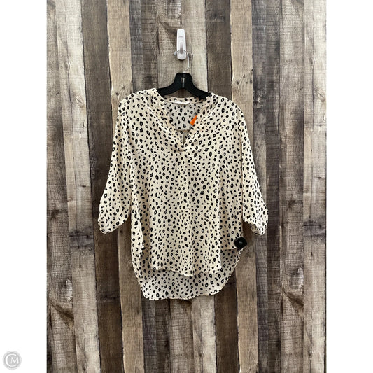 Top Long Sleeve By Lush In Animal Print, Size: S