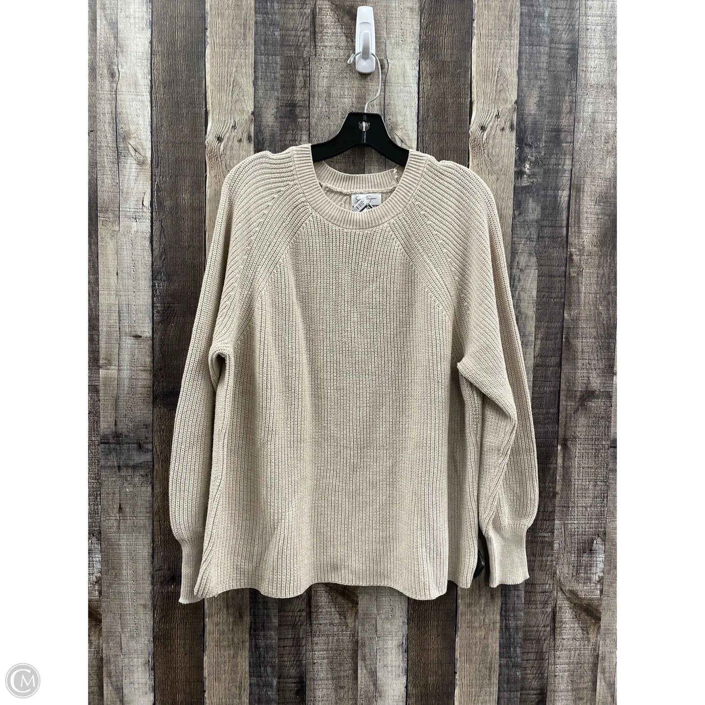 Sweater By Jessica Simpson In Beige, Size: Xxl