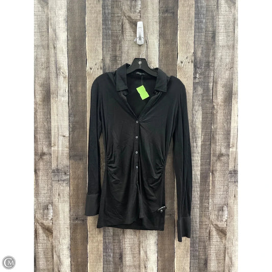 Top Long Sleeve By Theory In Black, Size: M