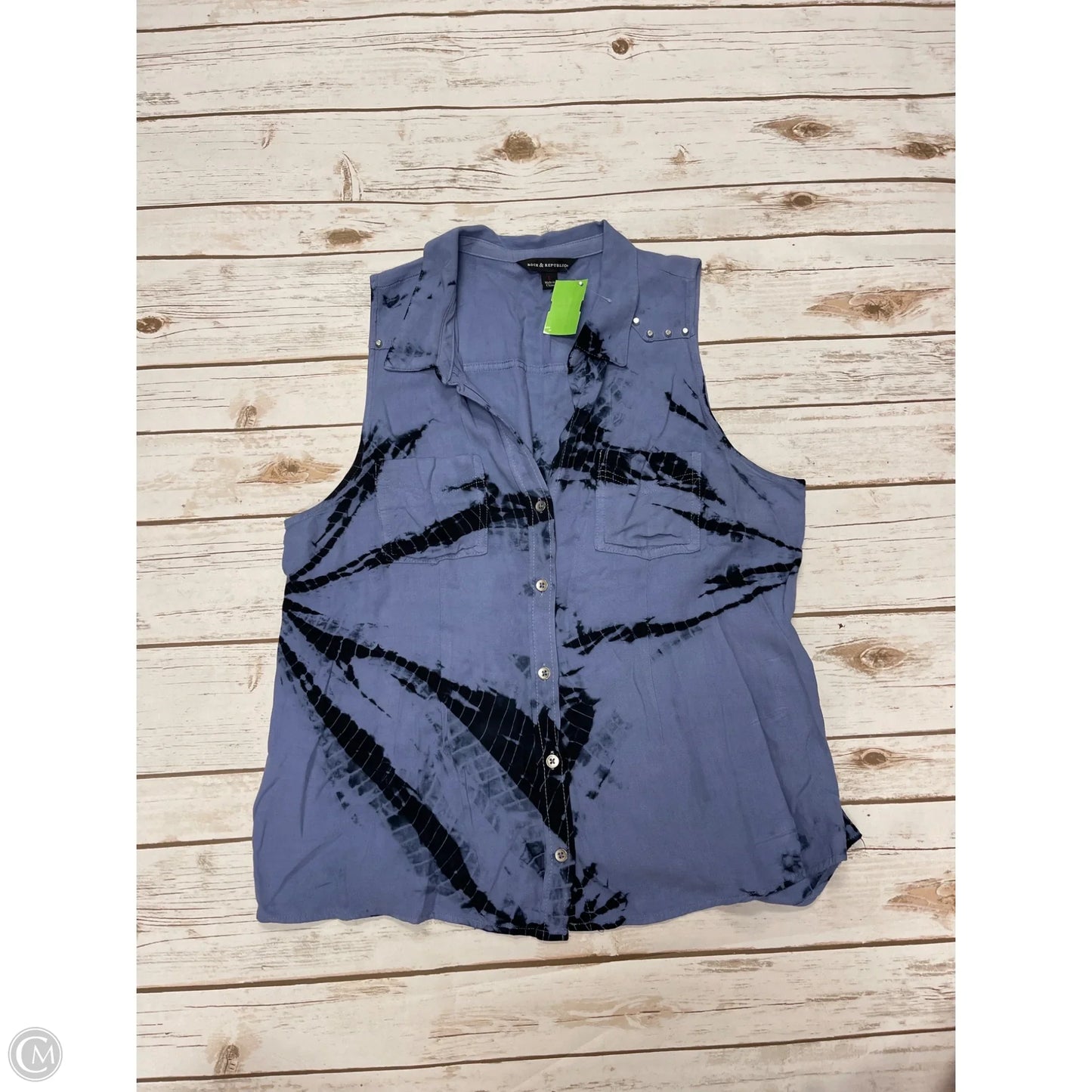 Top Sleeveless By Rock And Republic In Blue, Size: L