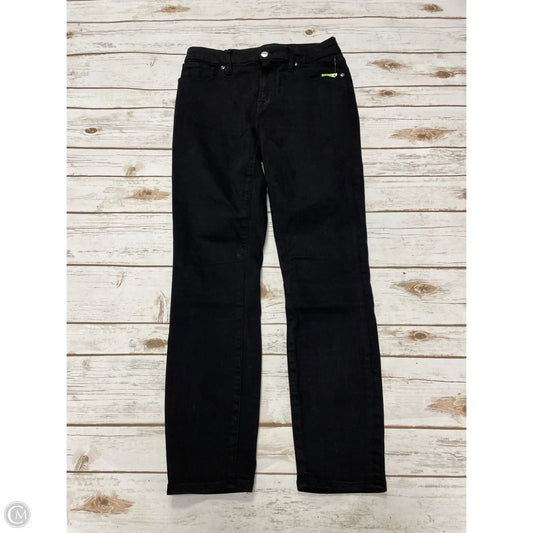 Jeans Skinny By Good American In Black Denim, Size: 8