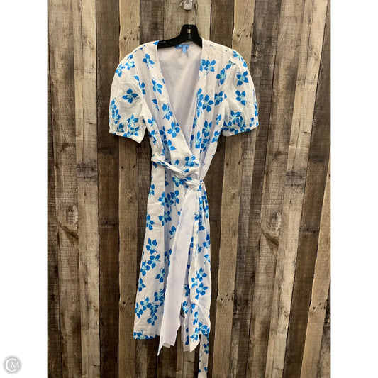 Dress Casual Maxi By Draper James In Blue & White, Size: M