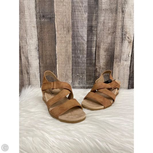 Sandals Heels Wedge By Life Stride In Tan, Size: 7.5