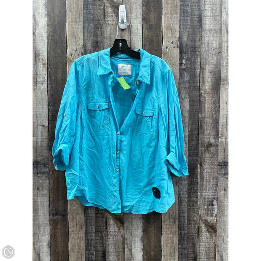 Top Long Sleeve By Sonoma In Blue, Size: Xl