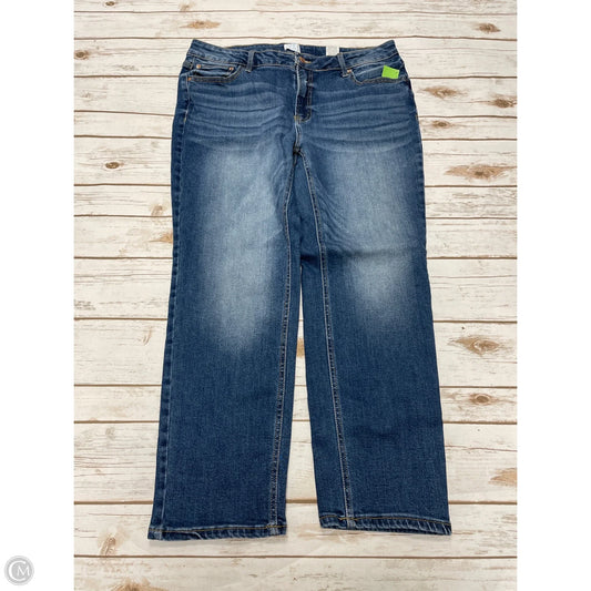 Jeans Straight By Time And Tru In Blue Denim, Size: 16