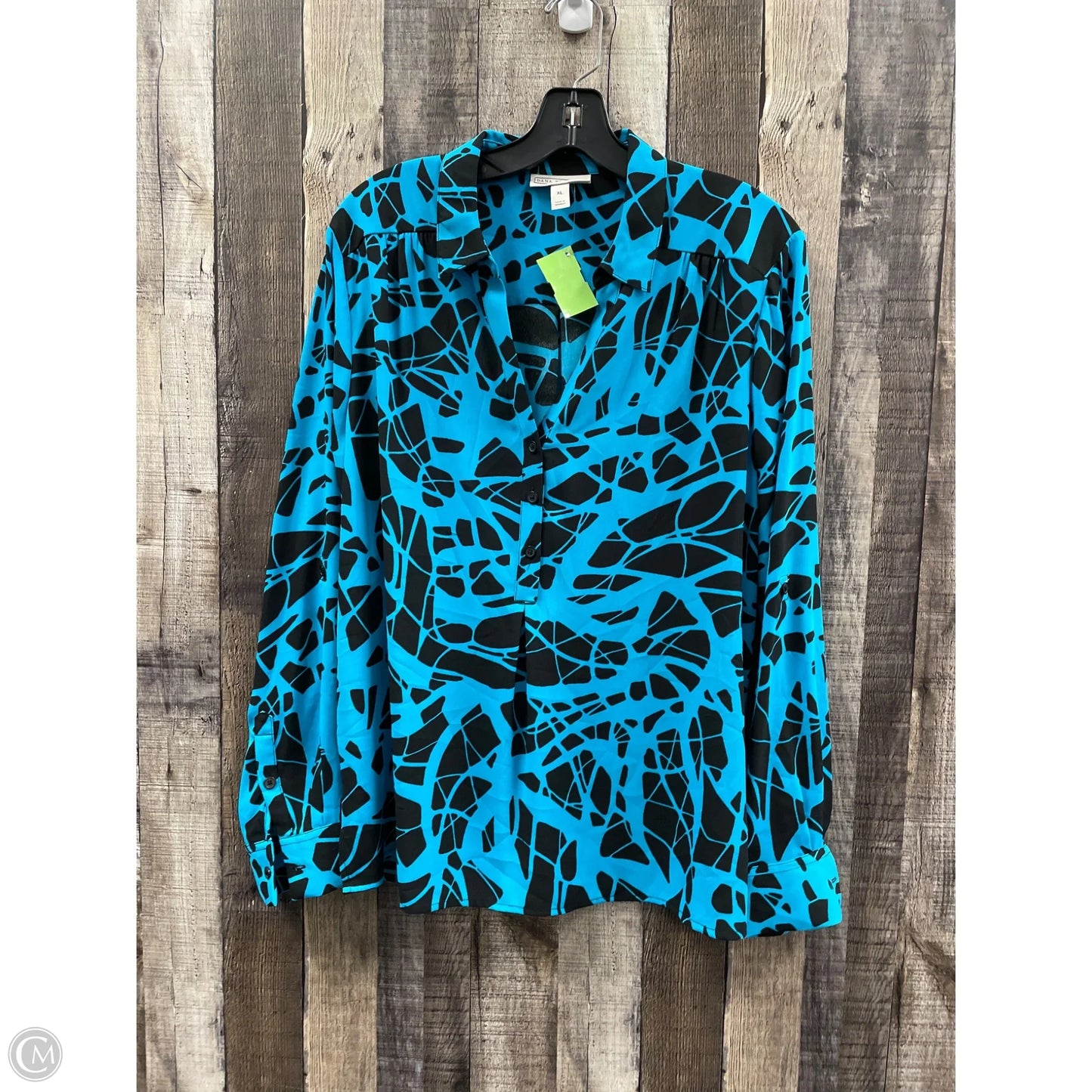 Top Long Sleeve By Dana Buchman In Multi-colored, Size: Xl