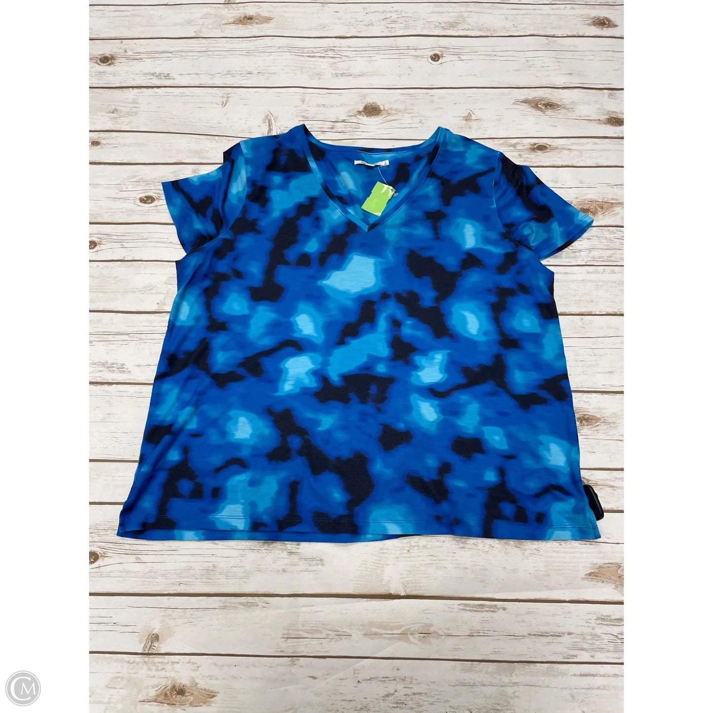 Top Short Sleeve By Chicos In Blue, Size: Xl