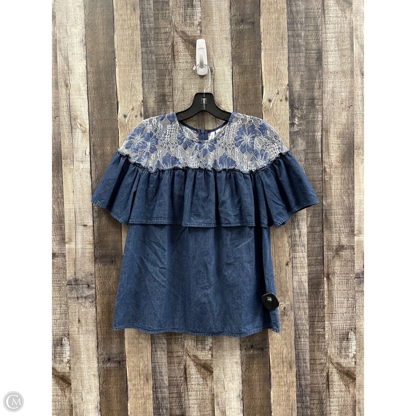 Top Short Sleeve By Kensie In Blue, Size: M