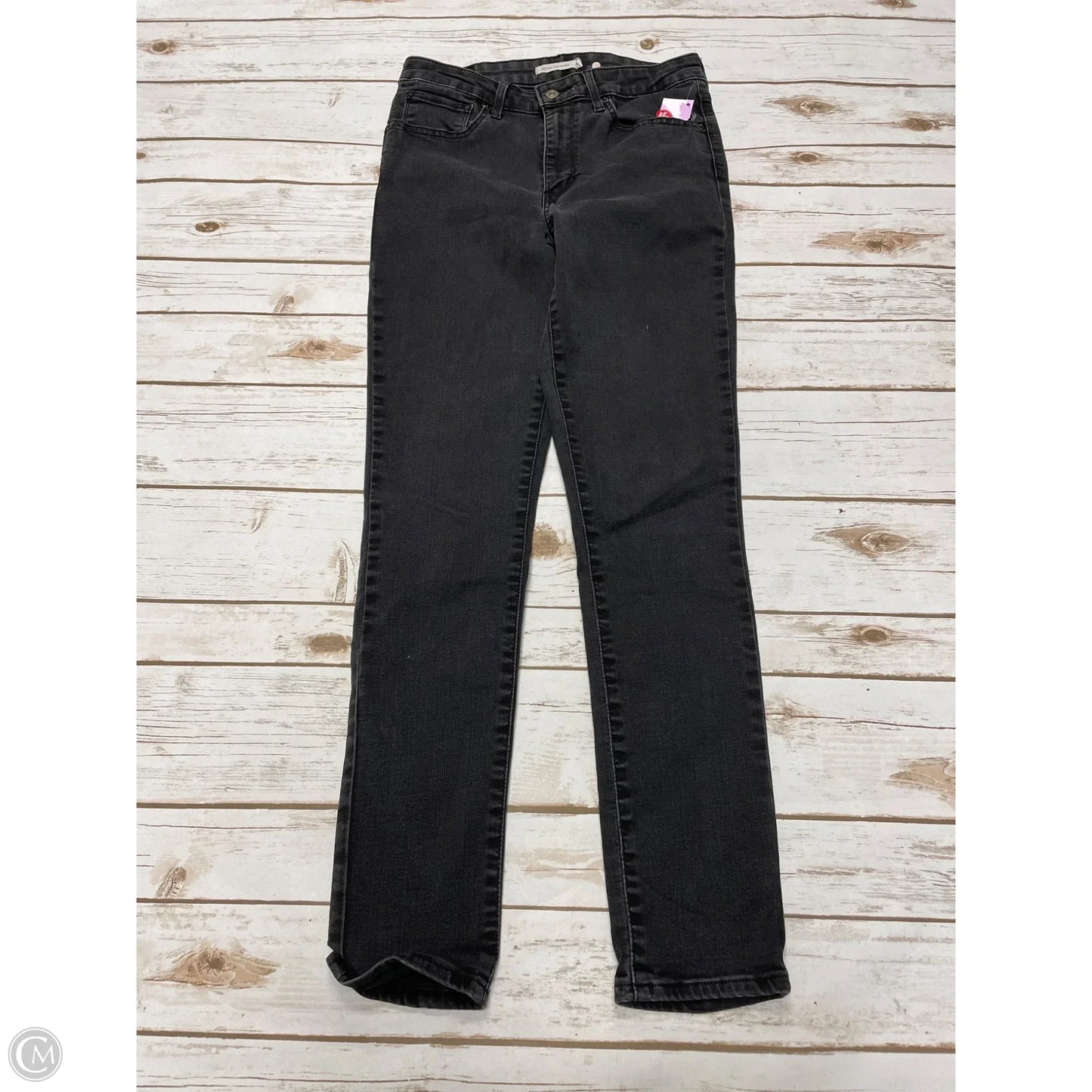 Jeans Skinny By Levis In Black Denim, Size: 10