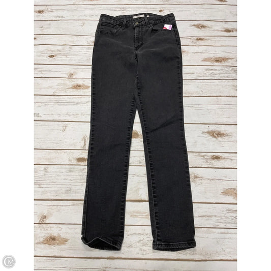 Jeans Skinny By Levis In Black Denim, Size: 10