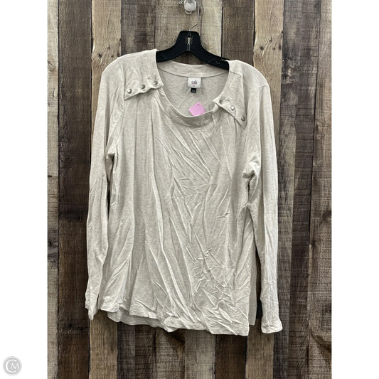 Top Long Sleeve By Cabi In Grey, Size: M