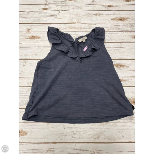 Top Sleeveless By Loft In Grey, Size: L