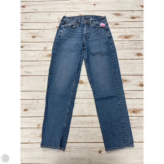 Jeans Straight By American Eagle In Blue Denim, Size: 4