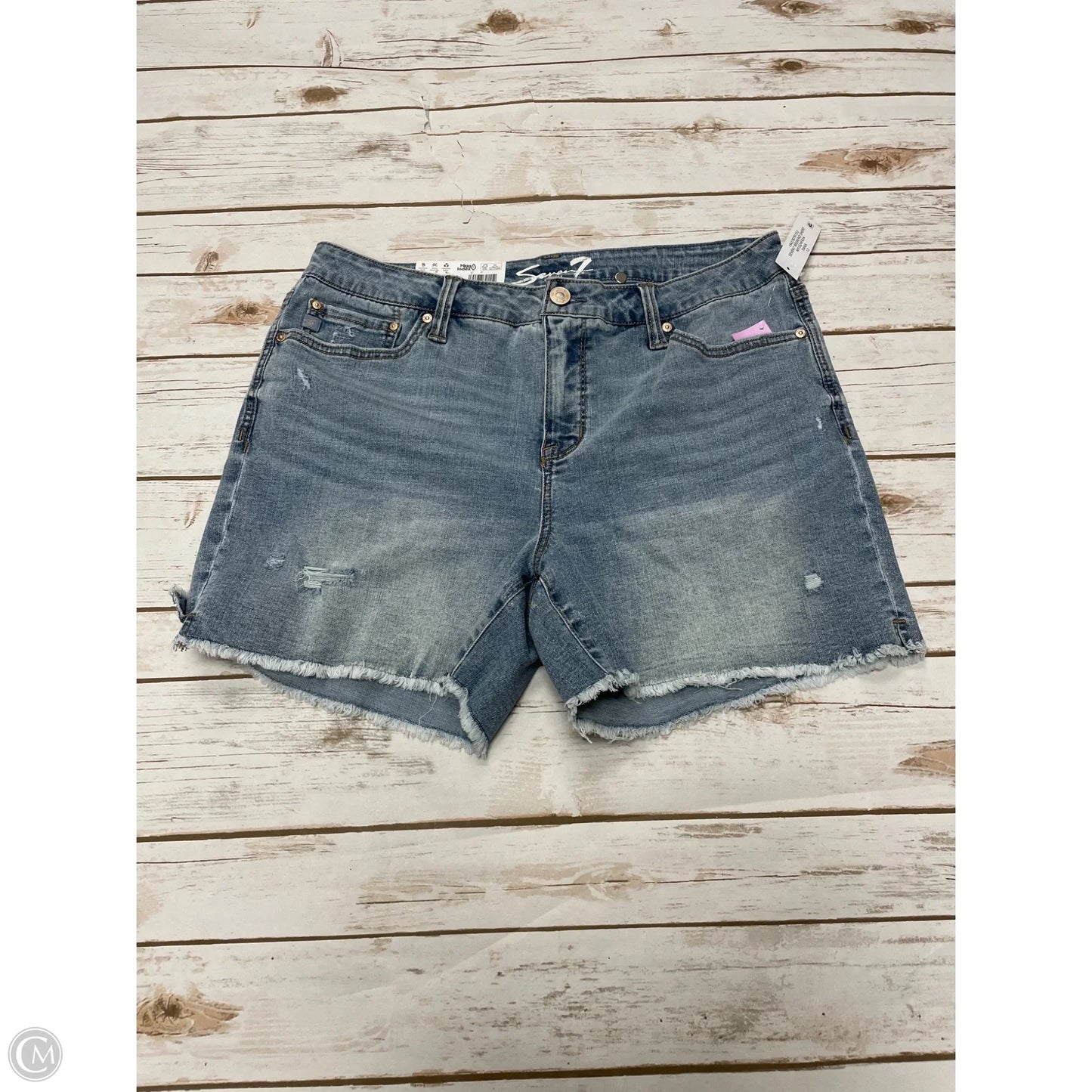 Shorts By Seven 7 In Blue Denim, Size: 12