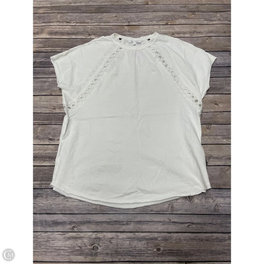 Top Short Sleeve By Cme In White, Size: M