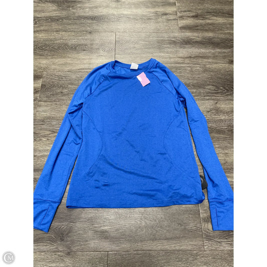 Athletic Top Long Sleeve Crewneck By Athletic Works In Blue, Size: M