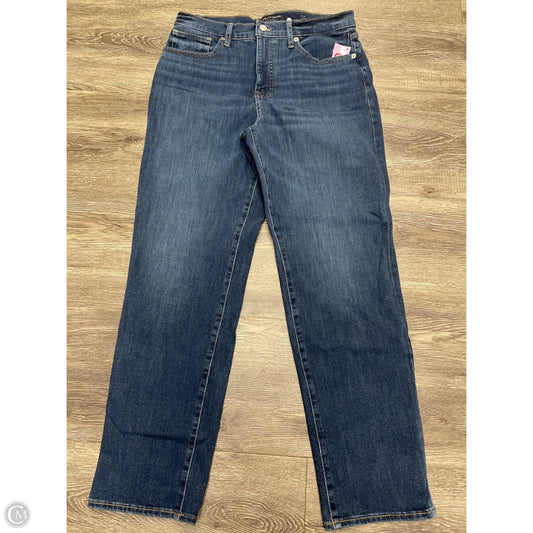 Jeans Straight By Lucky Brand In Blue Denim, Size: 12