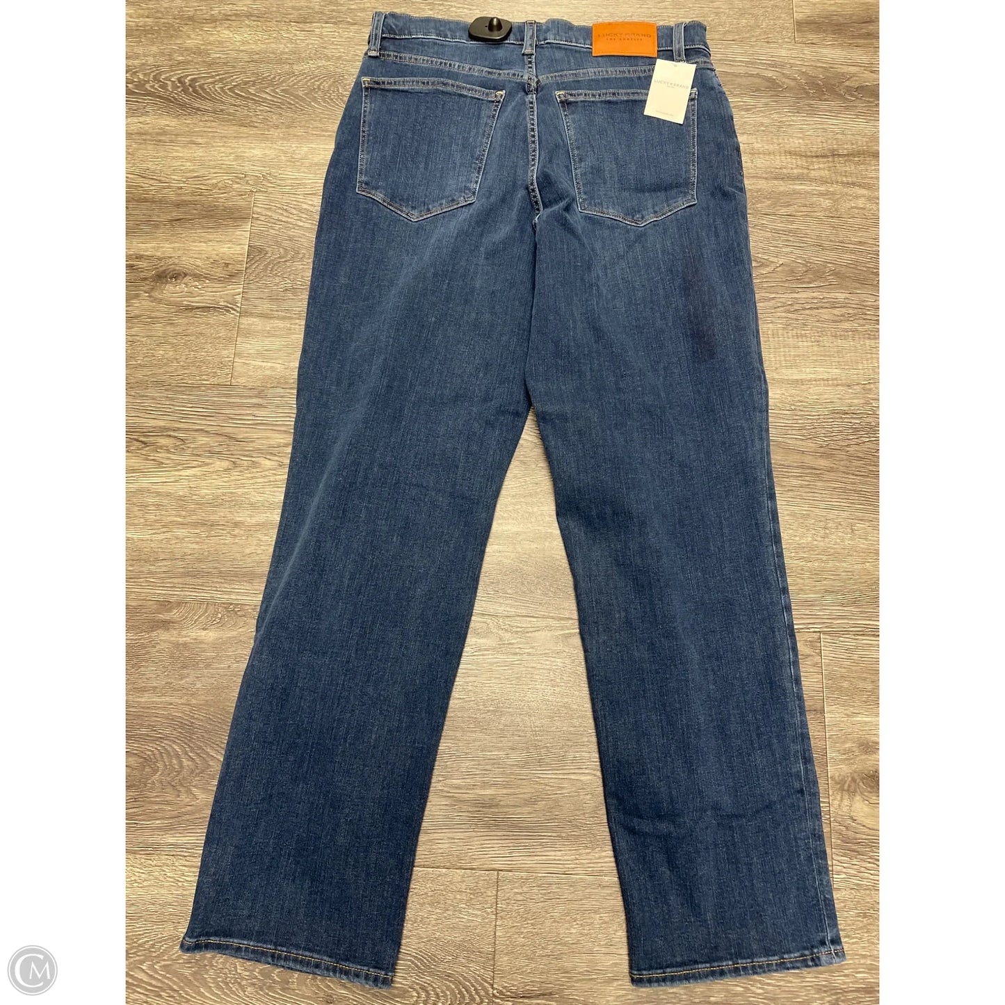 Jeans Straight By Lucky Brand In Blue Denim, Size: 12