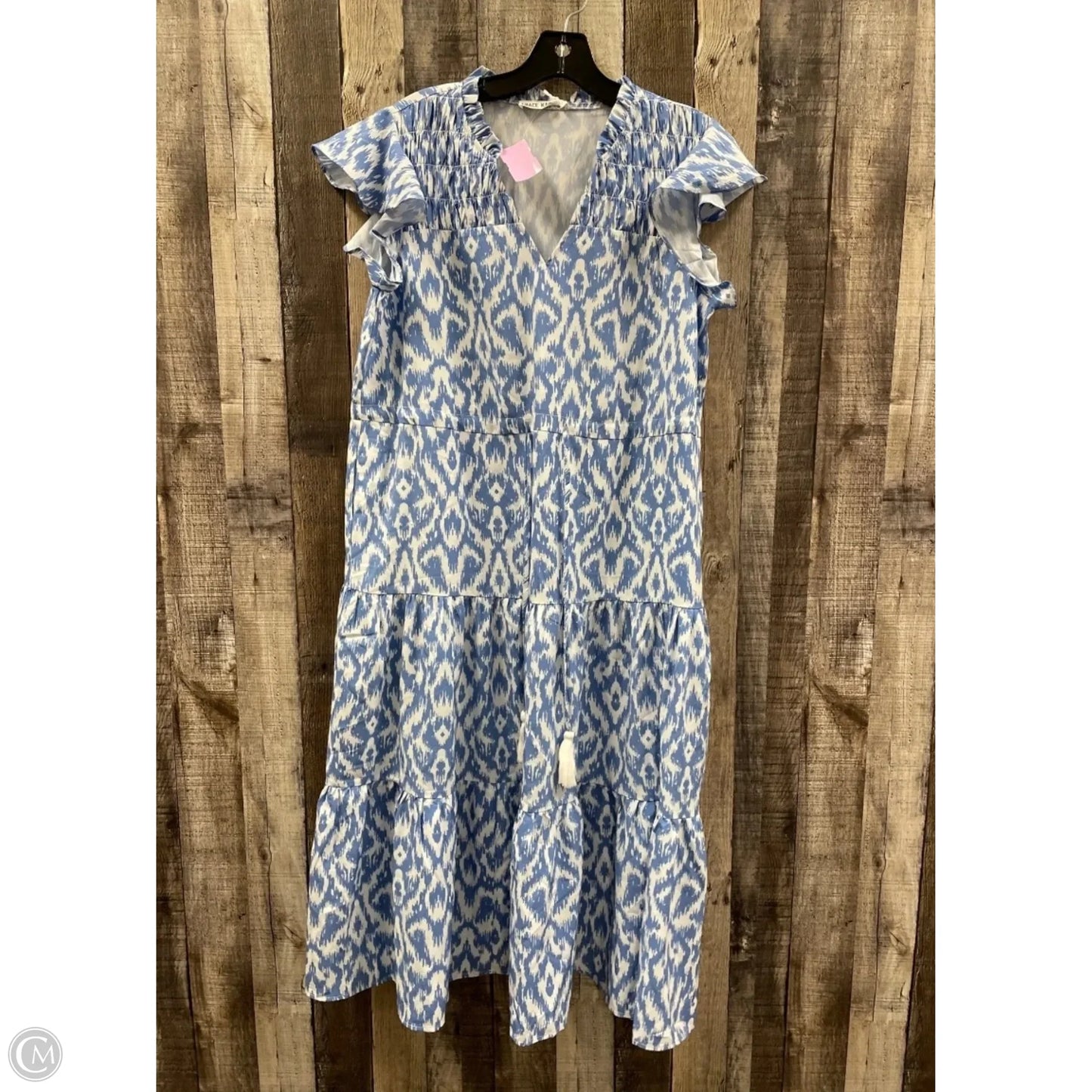 Dress Casual Midi By Grace Karin In Blue & White, Size: S