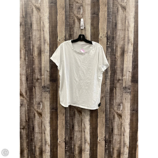 Top Short Sleeve Basic By Sonoma In White, Size: Xxl