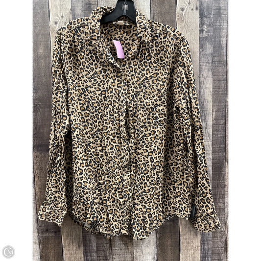 Top Long Sleeve By Beachlunchlounge In Animal Print, Size: Xl