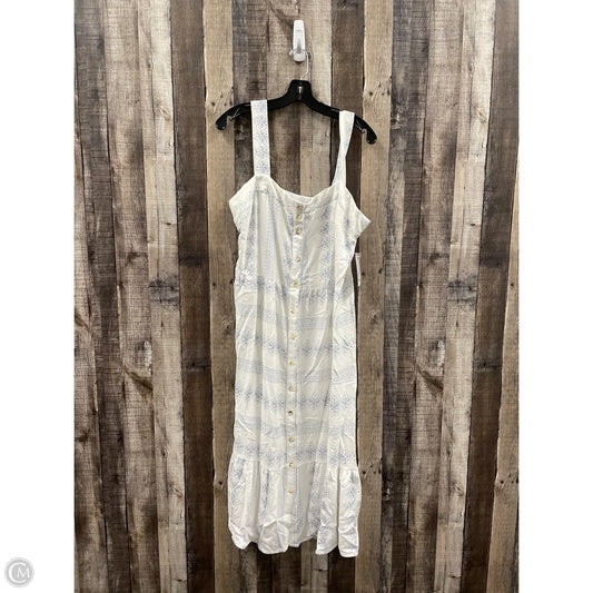 Dress Casual Maxi By Sonoma In Blue & White, Size: Xl