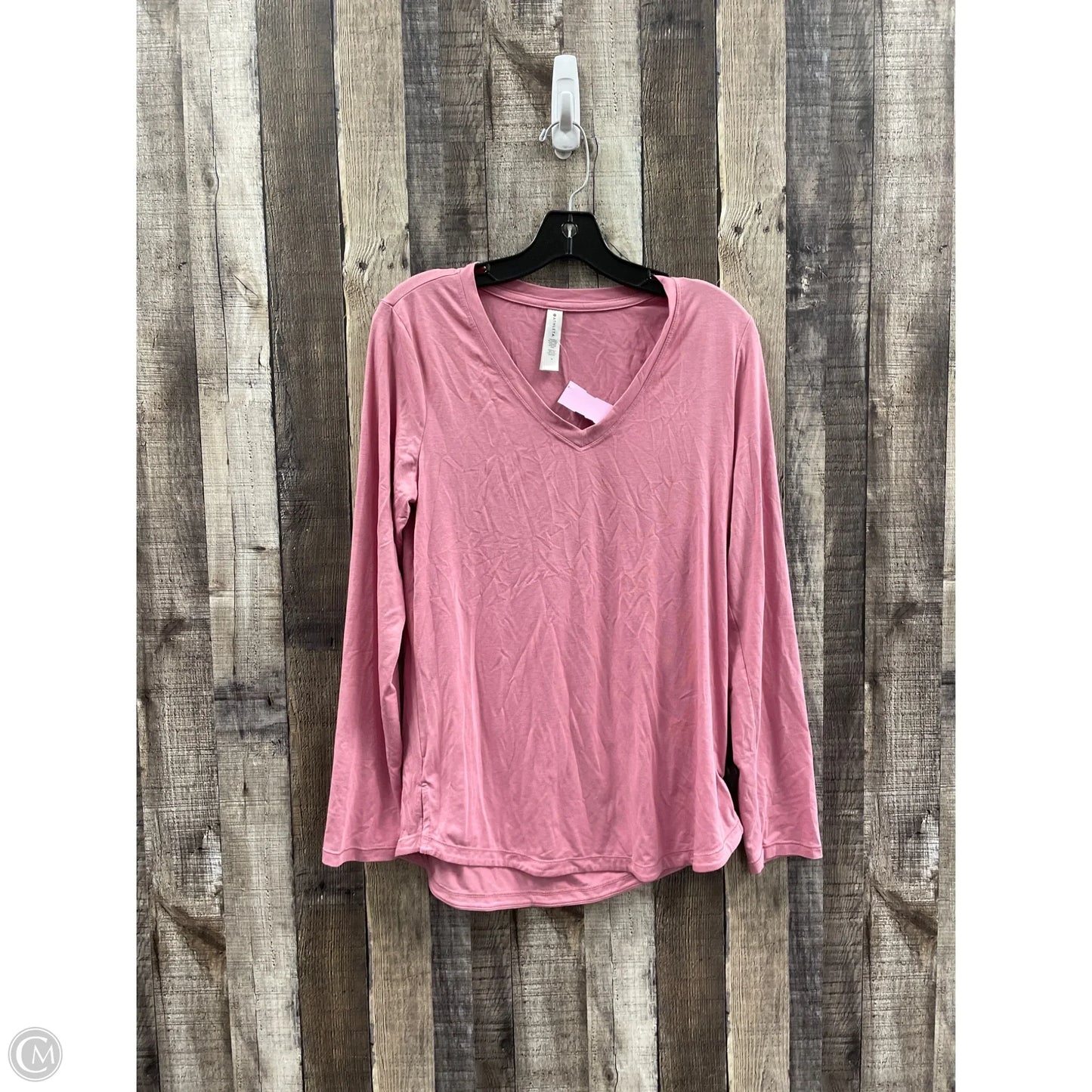 Athletic Top Long Sleeve Crewneck By Athleta In Pink, Size: M